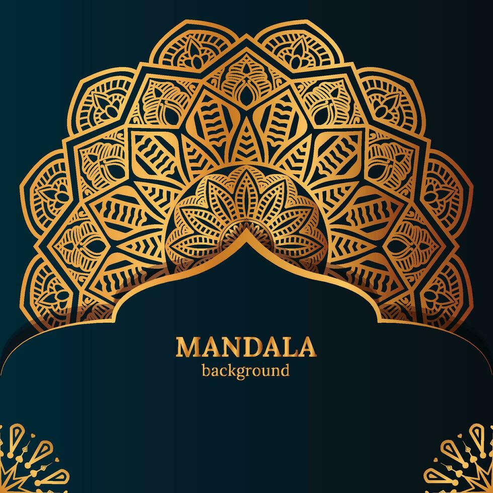 plantilla de fondo de diseño de mandala ornamental de lujo vector