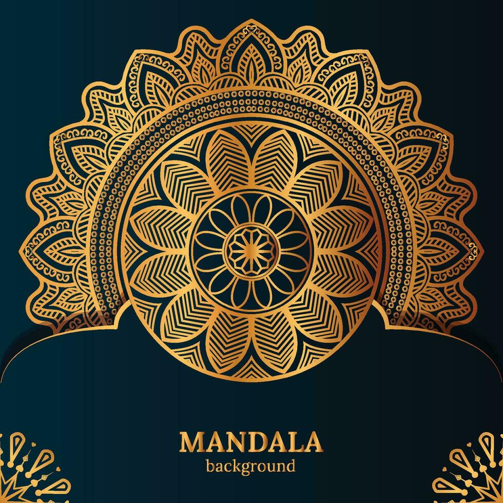 plantilla de fondo de diseño de mandala ornamental de lujo vector