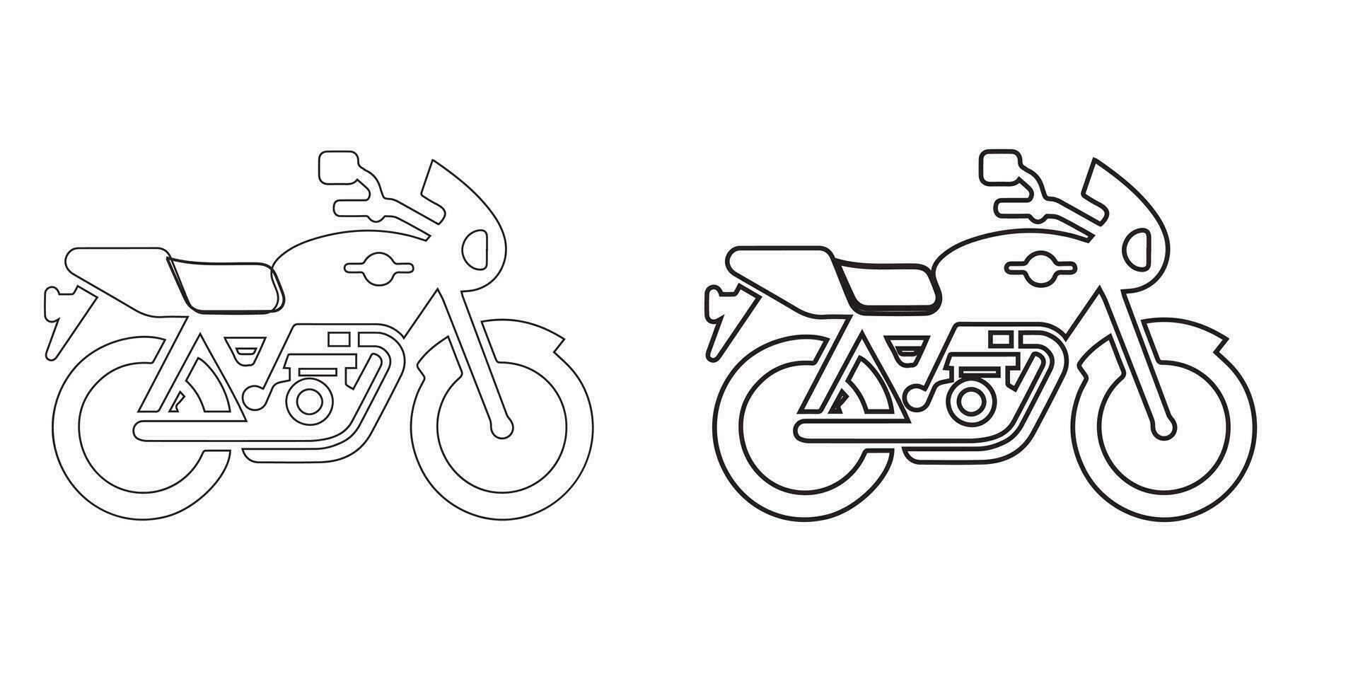 motocicleta icono vector ilustración conjunto