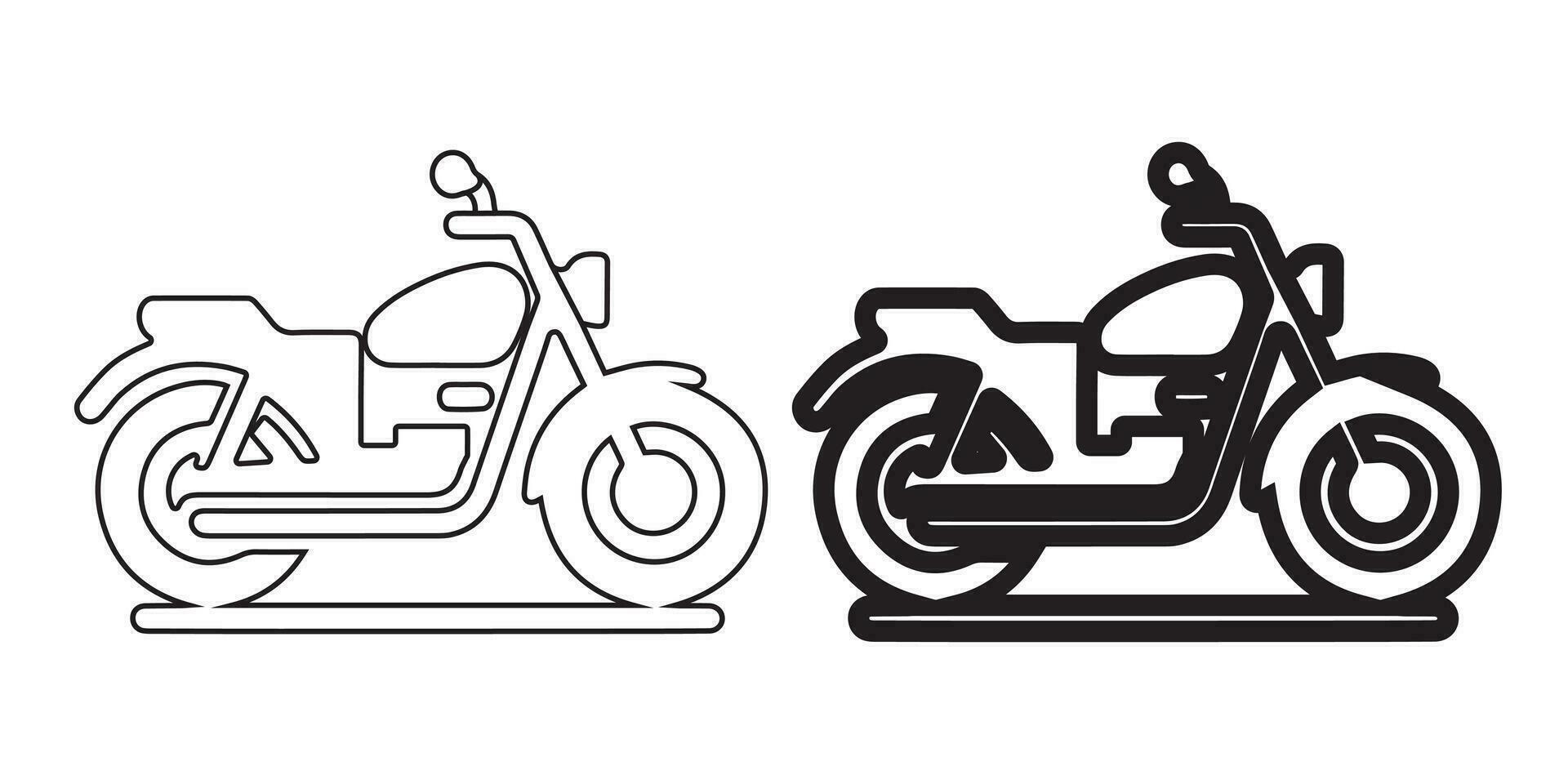 motocicleta icono vector ilustración conjunto