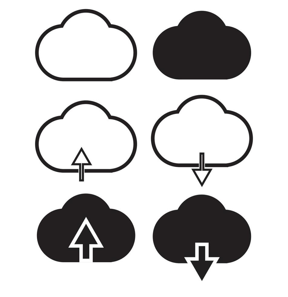 nube línea icono describir, lineal pictograma aislado en un gris fondo, y sólido vector imagen