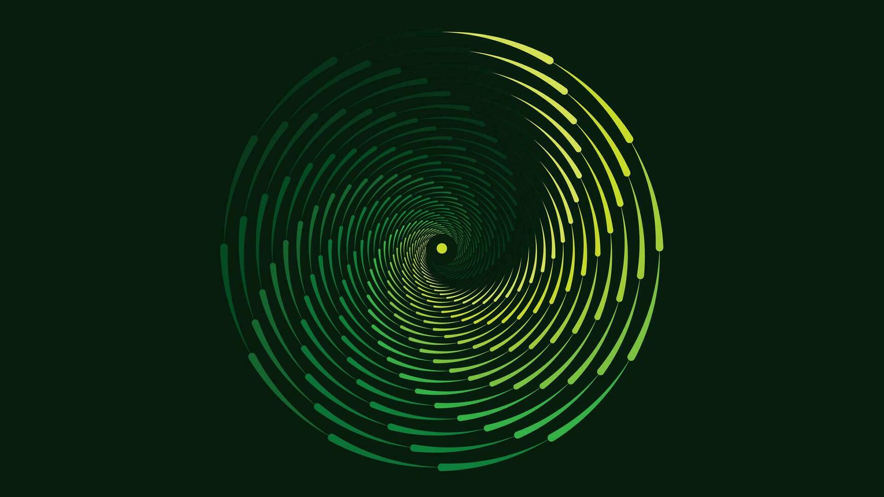 abstarct espiral vórtice estilo hilado antecedentes en oscuro verde color. vector