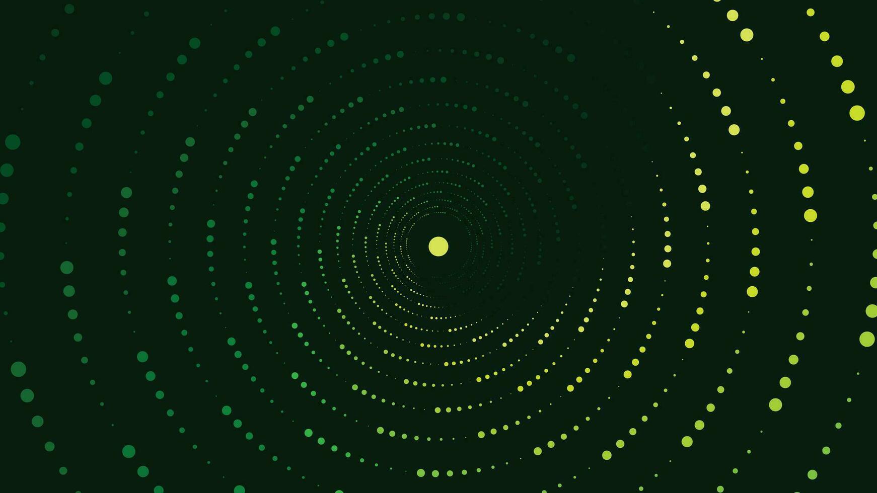 Abstarct spiral vortex style spinning background in dark green color. vector