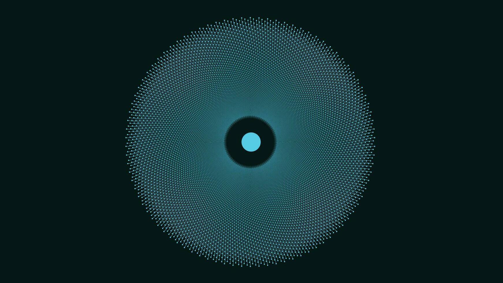 abstarct punteado espiral negro agujero estilo antecedentes en oscuro azul color. vector