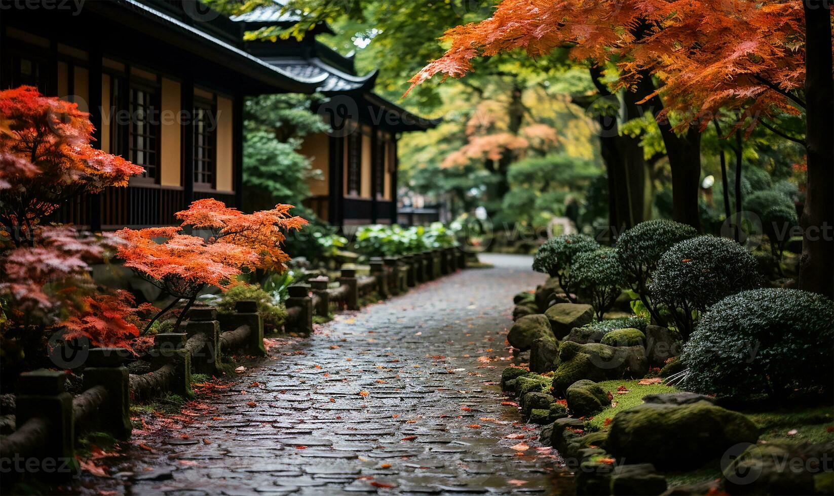 AI generated Bright Colors in Garden photo