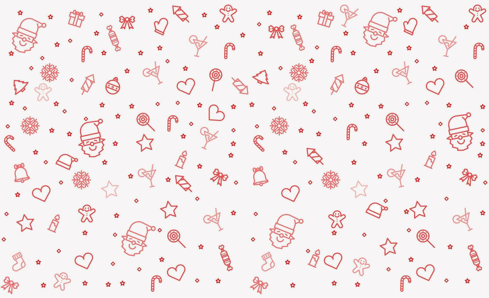 2024,Background with Happy new year Christmas icon thin line style flat vector design background.