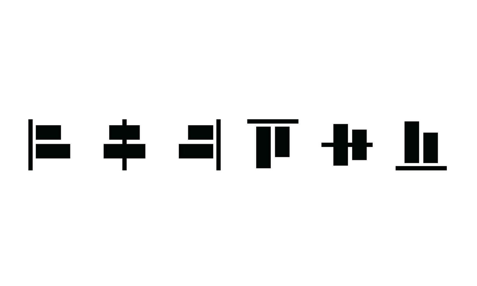 alinear icono de vector. símbolo de icono de alineación. alinear ilustración vectorial sobre fondo aislado vector