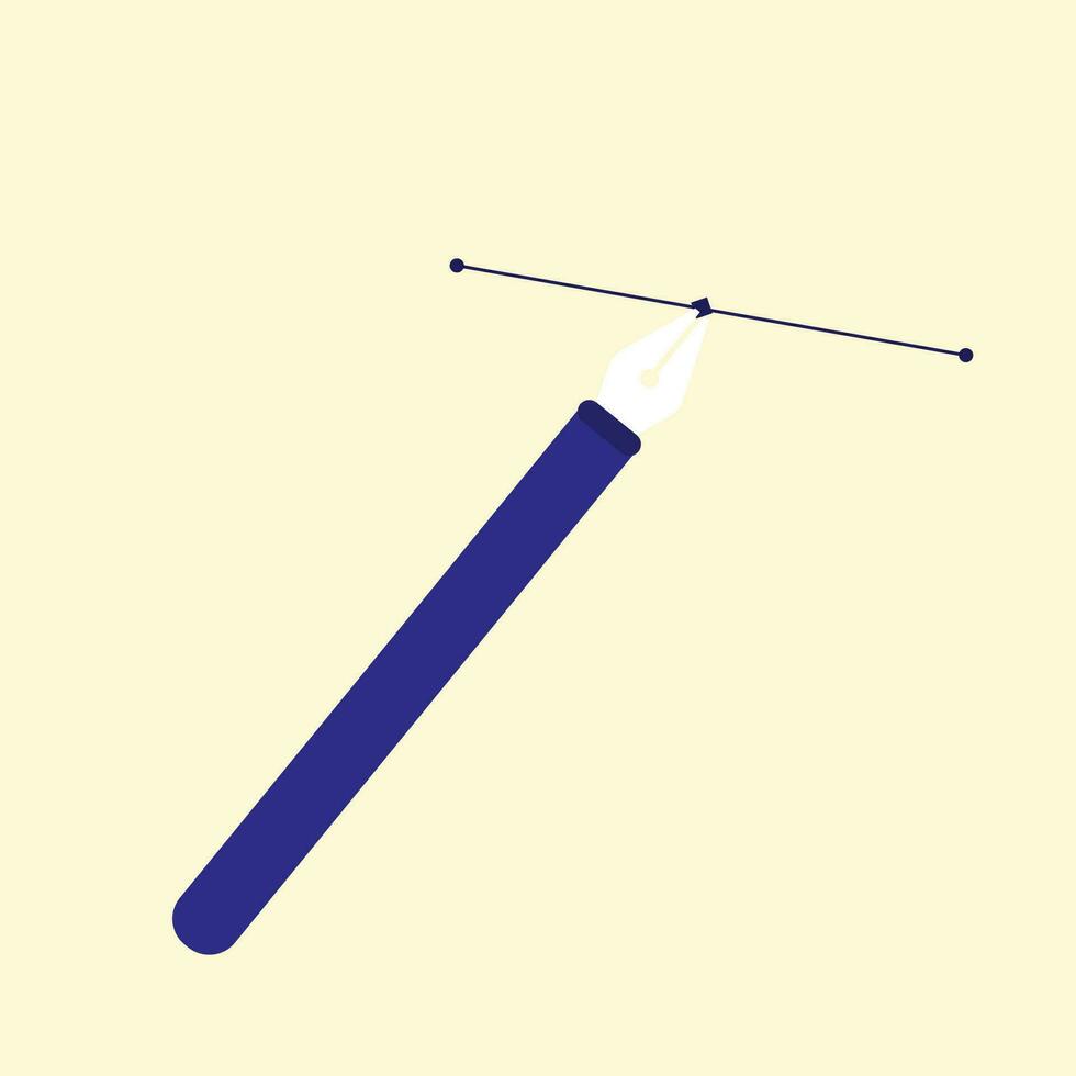 vector ilustración de bolígrafo icono en blanco