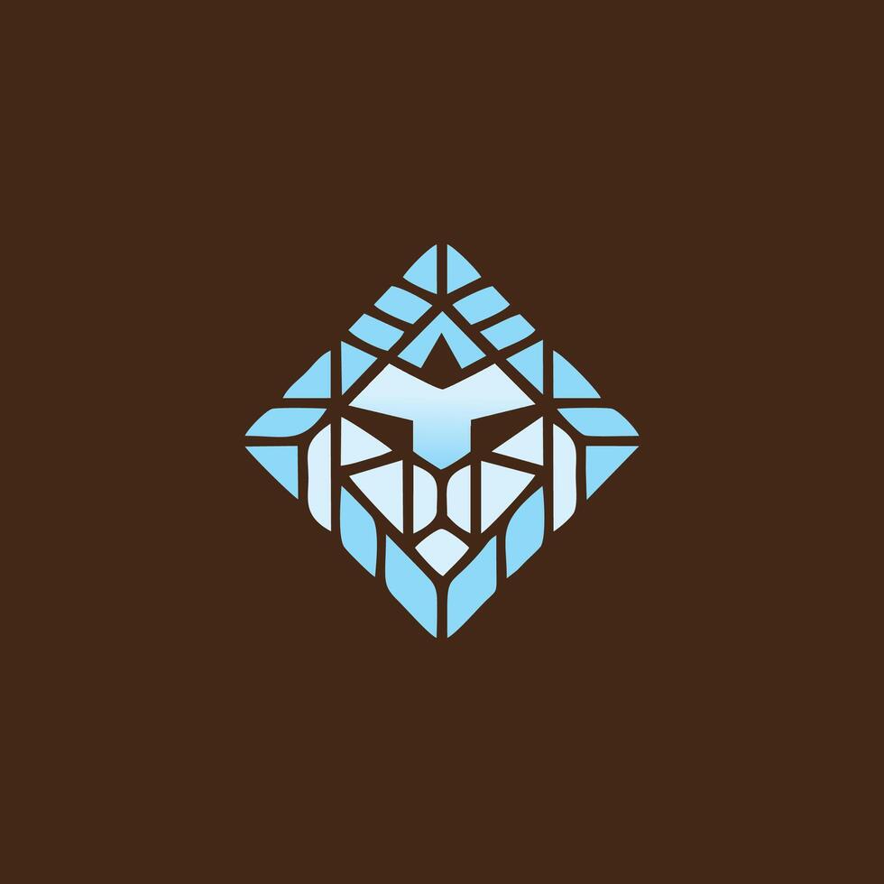 Diamond Lion gold luxury logo vector