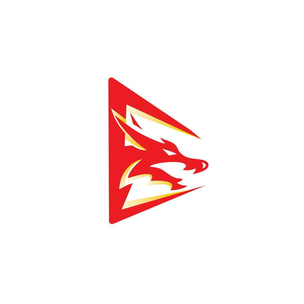 Modern vibrant dragon vector. Dragon logo icon with gradient color style vector