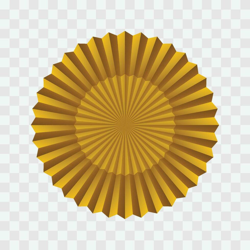 Vector Chinese new year background. yellow paper fan decoration