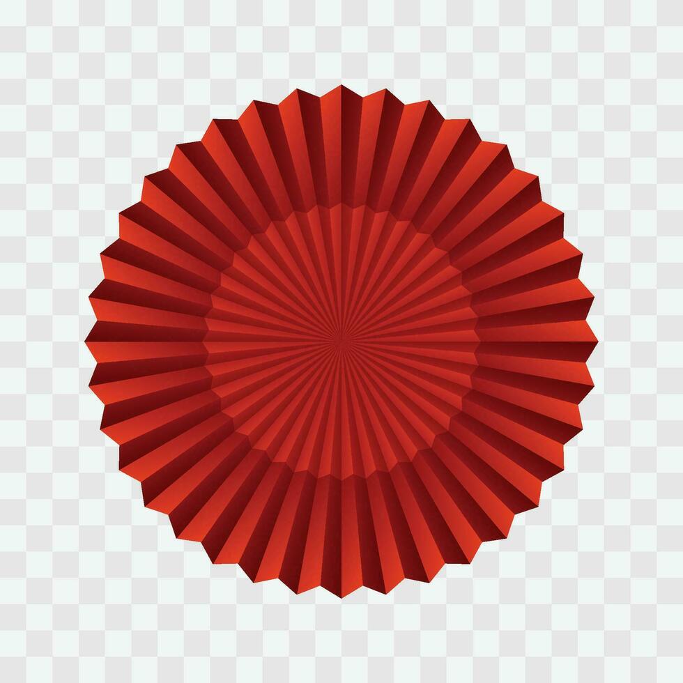 Vector Chinese new year background. red and gold paper fan decoration
