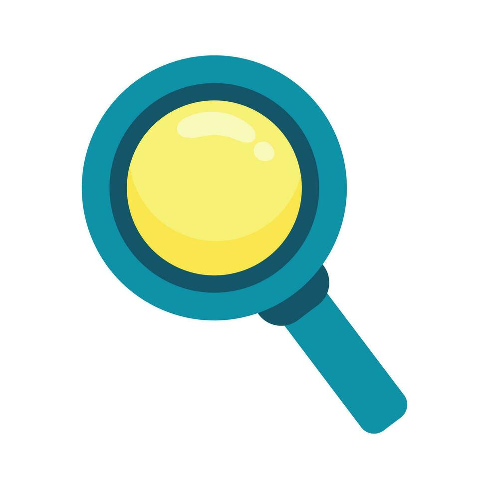 Vector illustration of magnifying glass on white