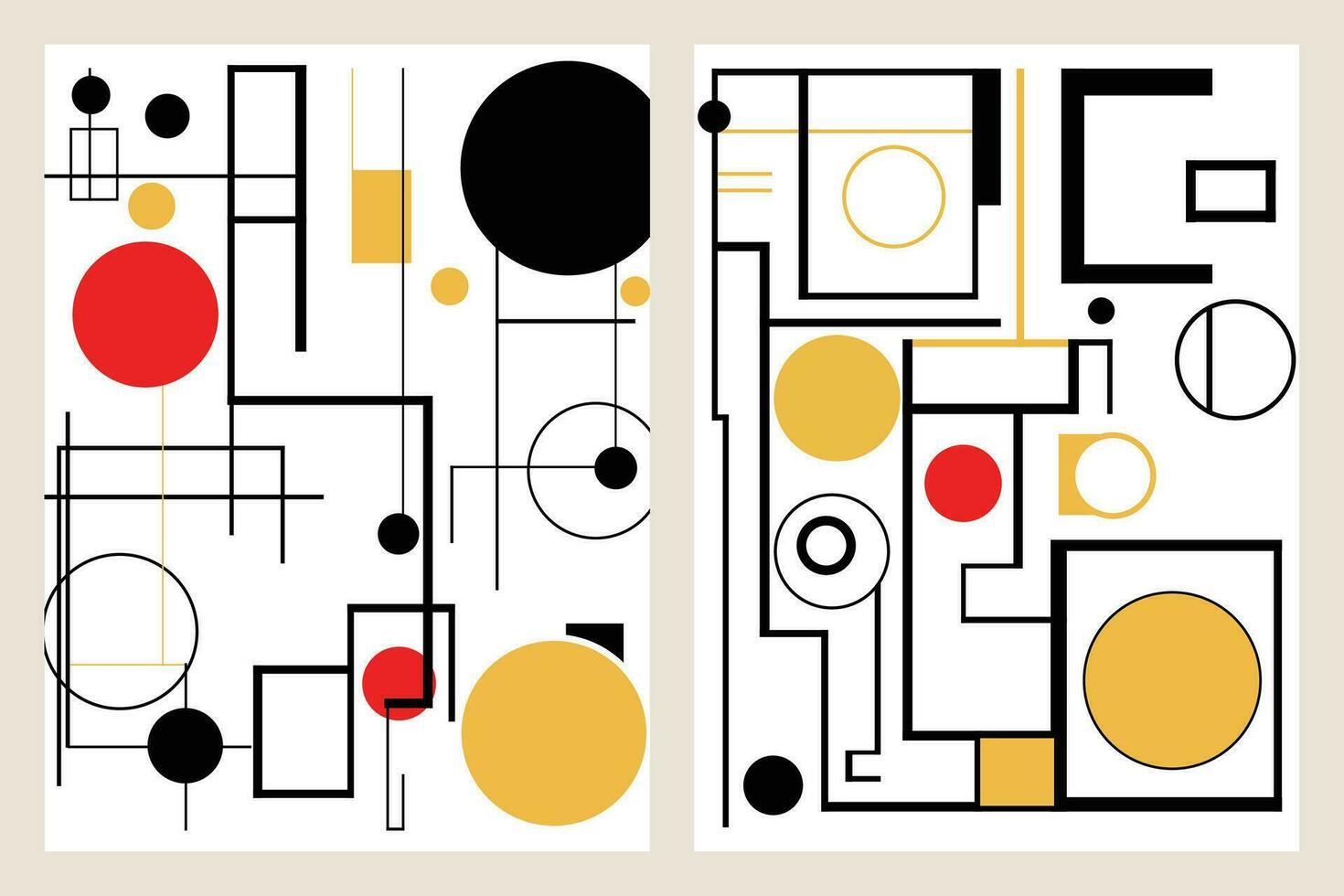 Geometric shape illustration minimalist for poster banner Abstract Geometry Pattern Artwork vector