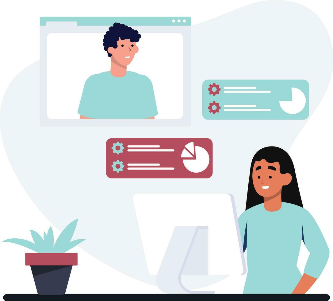 Online Data analytics and visulasaiton vector