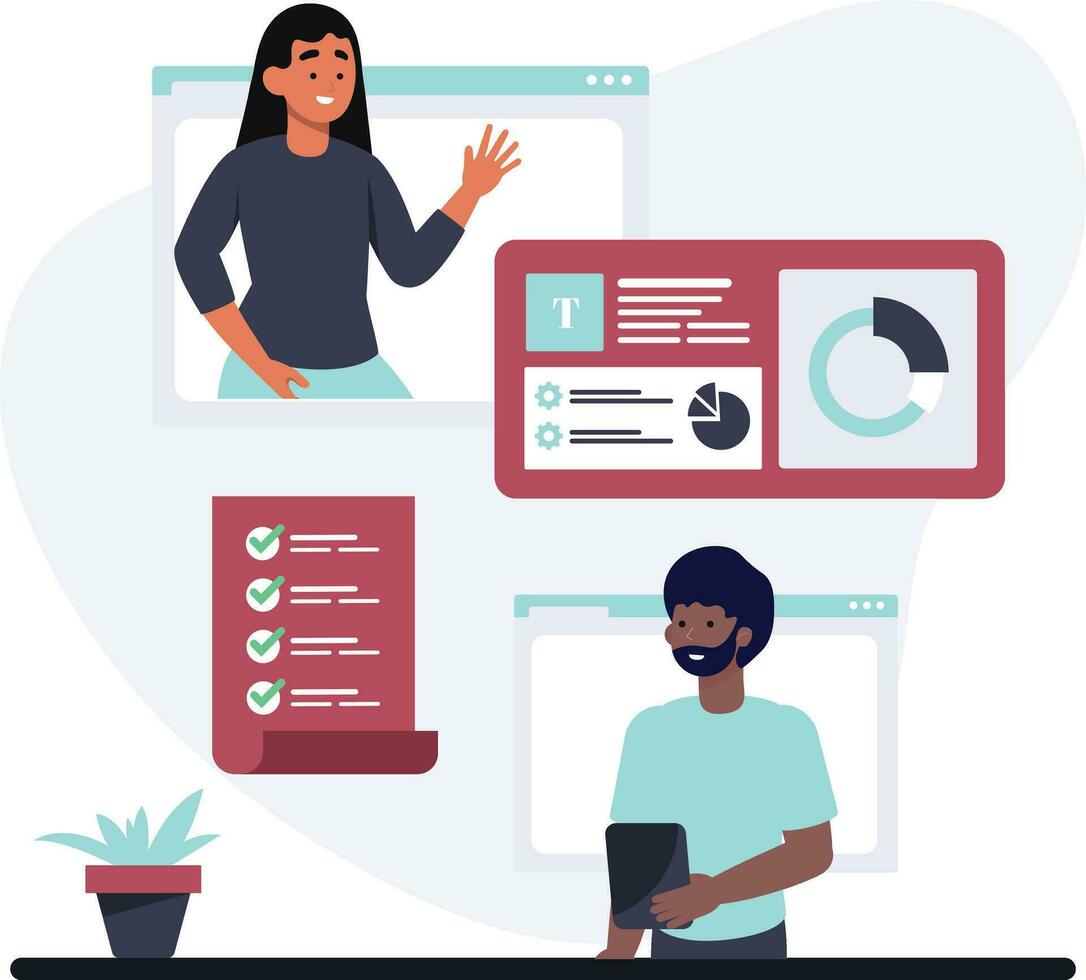 Online Data analytics and visulasaiton vector