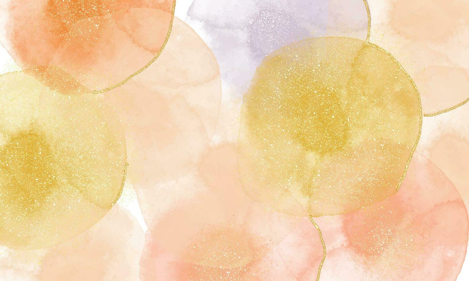 abstract watercolor stamps background with glitter vector