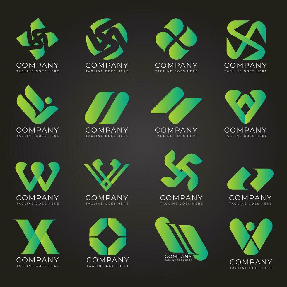 Free vector company logo set design ideas