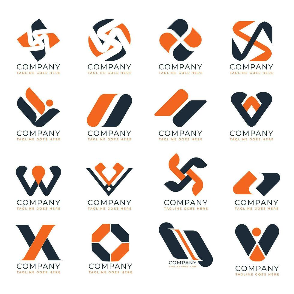 Free vector company logo set design ideas