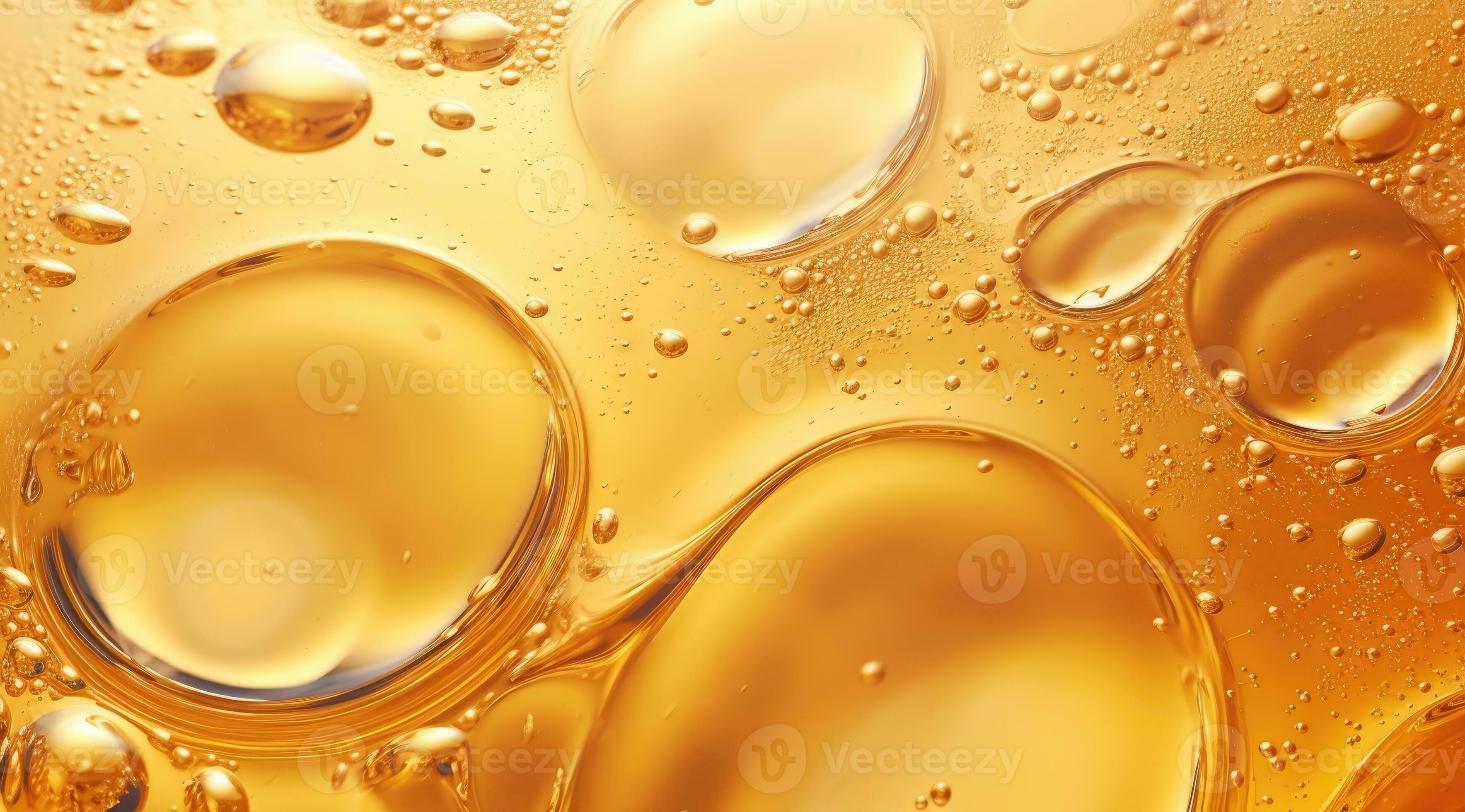 AI generated Closeup of bubbling oil with oil drops 35284930 Stock