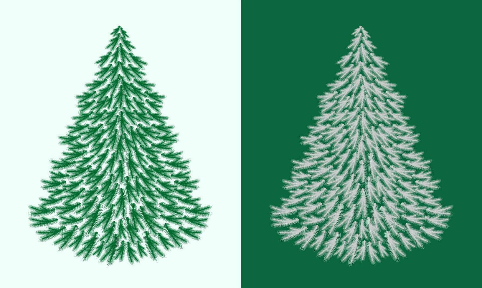Christmas tree. New year season. Holiday fir on the background. Winter nature. Vector illustration.
