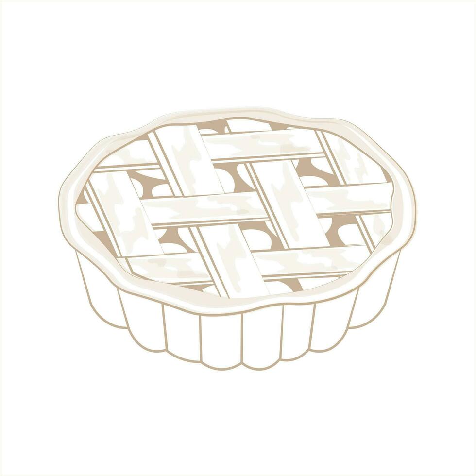 Simple line art pie vector illustration logo