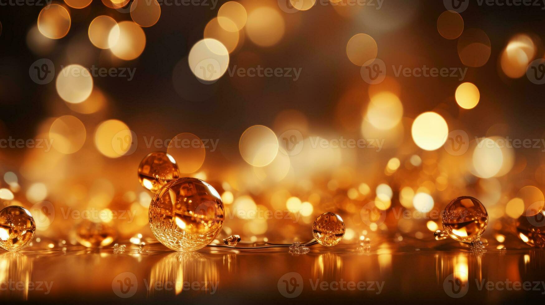 AI Generated Abstract light yellow background image with soft bokeh. Generative AI photo