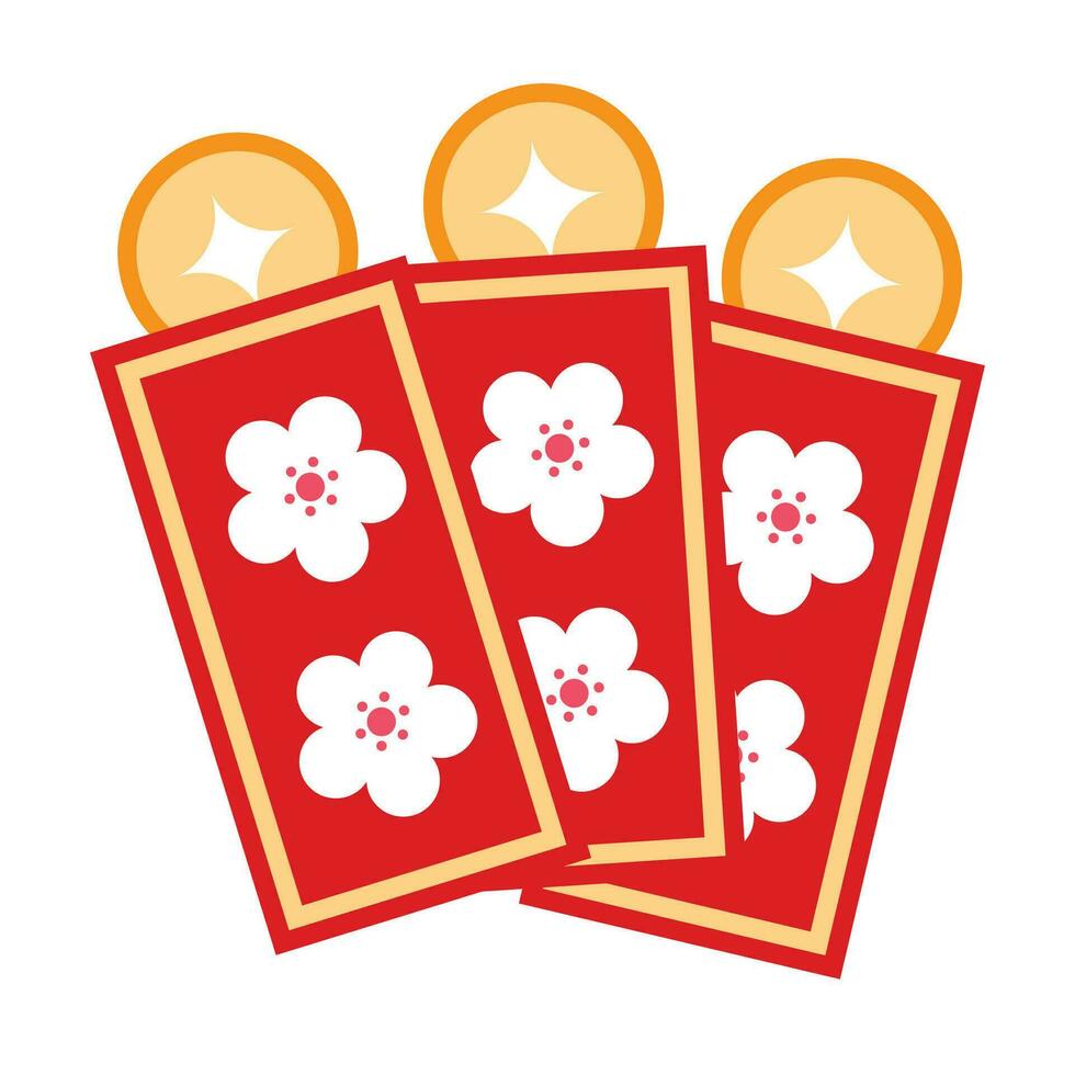 Vector angpao vector a red envelope containing money for children during the chinese new year