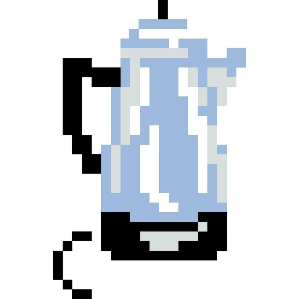 Kettle cartoon icon in pixel style vector