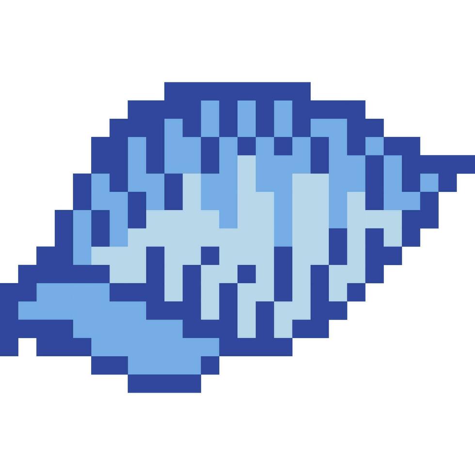 Conch cartoon icon in pixel style vector