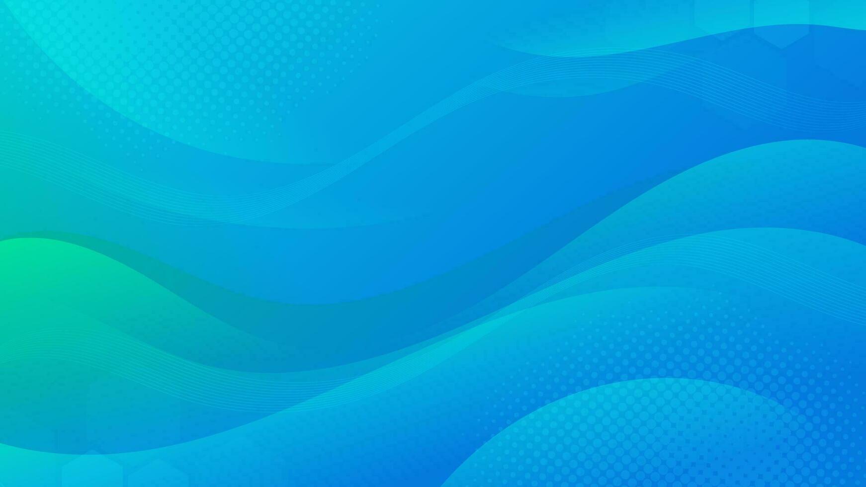 Abstract green blue Background with Wavy Shapes. flowing and curvy shapes. This asset is suitable for website backgrounds, flyers, posters, and digital art projects. vector