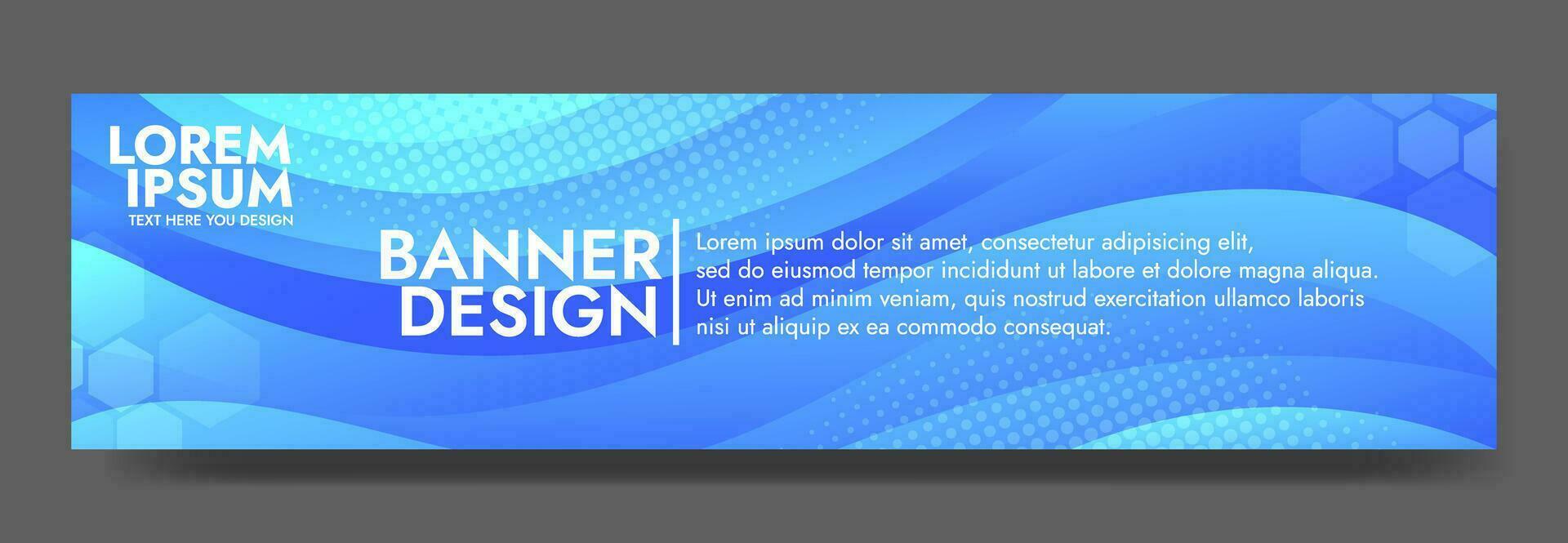 Abstract  blue banner color with a unique wavy design. It is ideal for creating eye catching headers, promotional banners, and graphic elements with a modern and dynamic look. vector