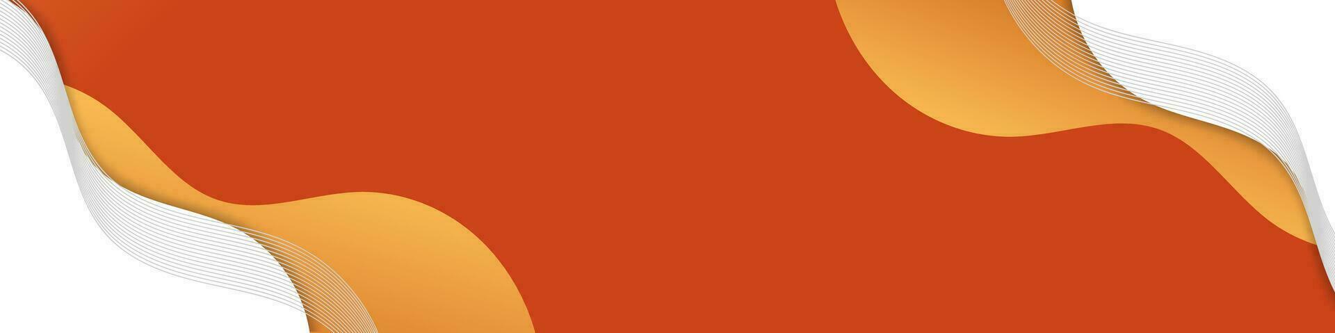 Abstract white orange banner color with a unique wavy design. It is ideal for creating eye catching headers, promotional banners, and graphic elements with a modern and dynamic look. vector