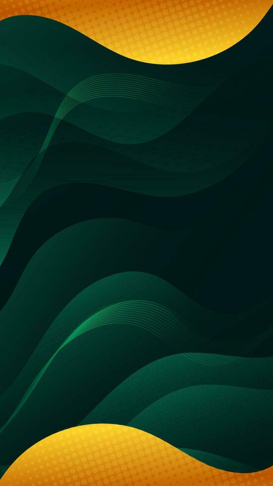 Abstract background dark green color with wavy lines and gradients is a versatile asset suitable for various design projects such as websites, presentations, print materials, social media posts vector