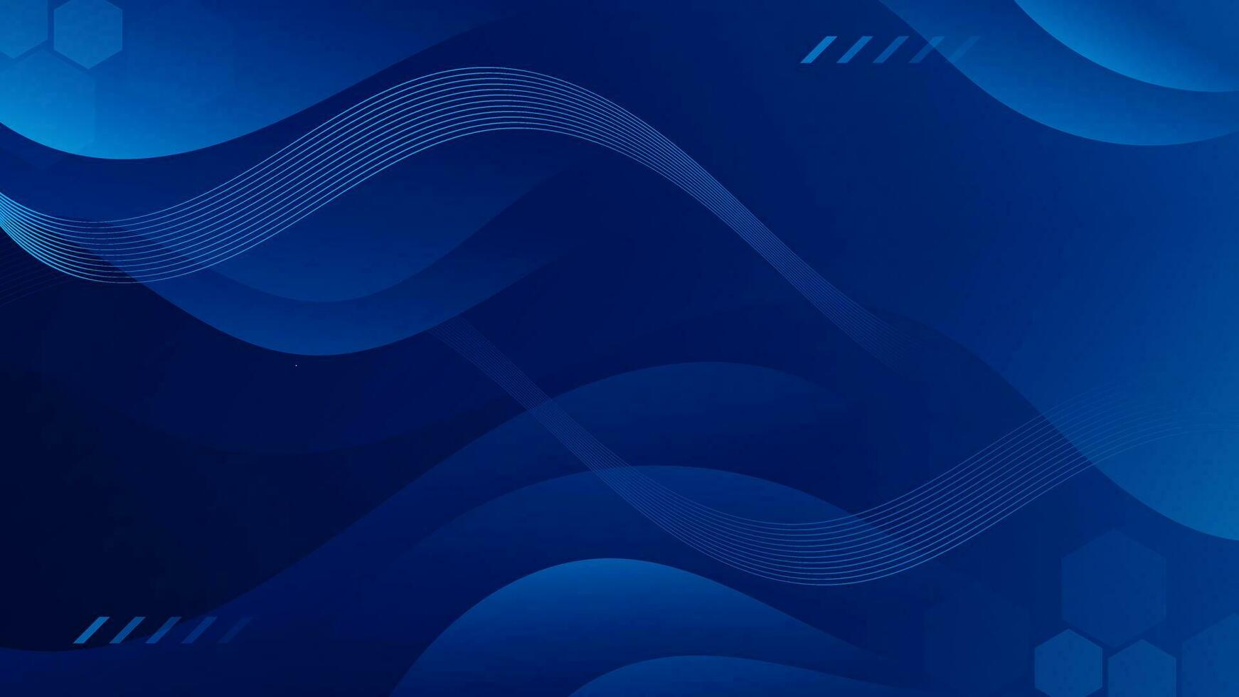 Abstract dark blue Background with Wavy Shapes. flowing and curvy shapes. This asset is suitable for website backgrounds, flyers, posters, and digital art projects. vector