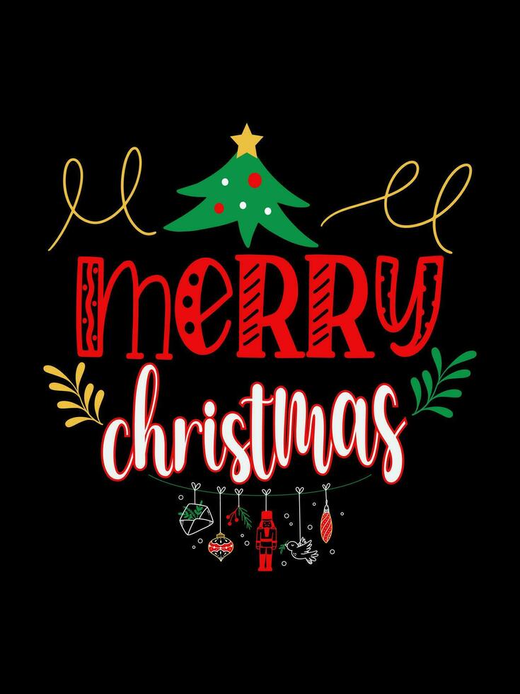 Merry  Christmas typography t-shirt design vector