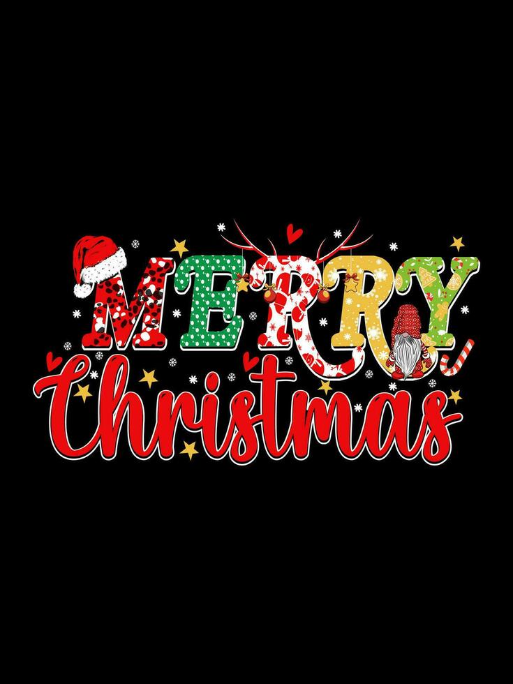 Merry  Christmas typography t-shirt design vector