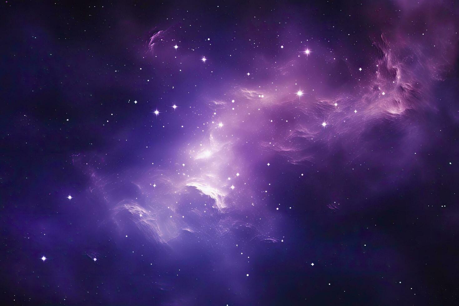 AI generated Purple Galaxy space stars in Outer Space. AI Generated photo
