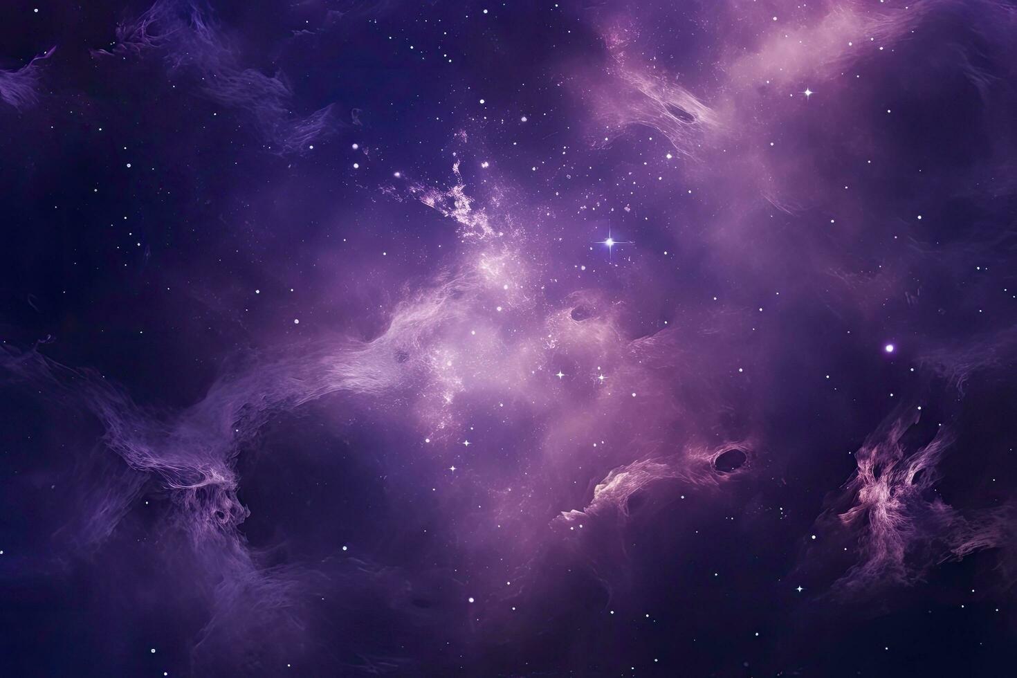 AI generated Purple Galaxy space stars in Outer Space. AI Generated photo