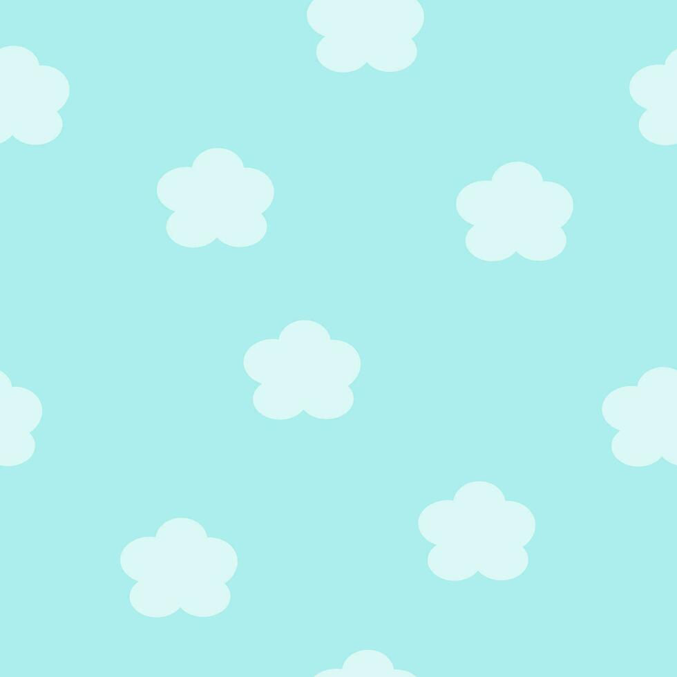 Simple Clouds Seamless pattern background wallpaper vector