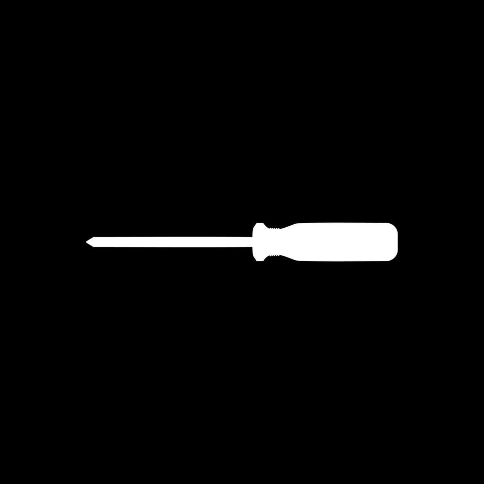 Plus or Positive Screwdriver Silhouette, Flat Style, can use for Art Illustration, Logo Gram, Pictogram, Website, Apps, or Graphic Design Element. Vector Illustration