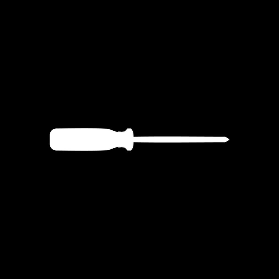 Plus or Positive Screwdriver Silhouette, Flat Style, can use for Art Illustration, Logo Gram, Pictogram, Website, Apps, or Graphic Design Element. Vector Illustration