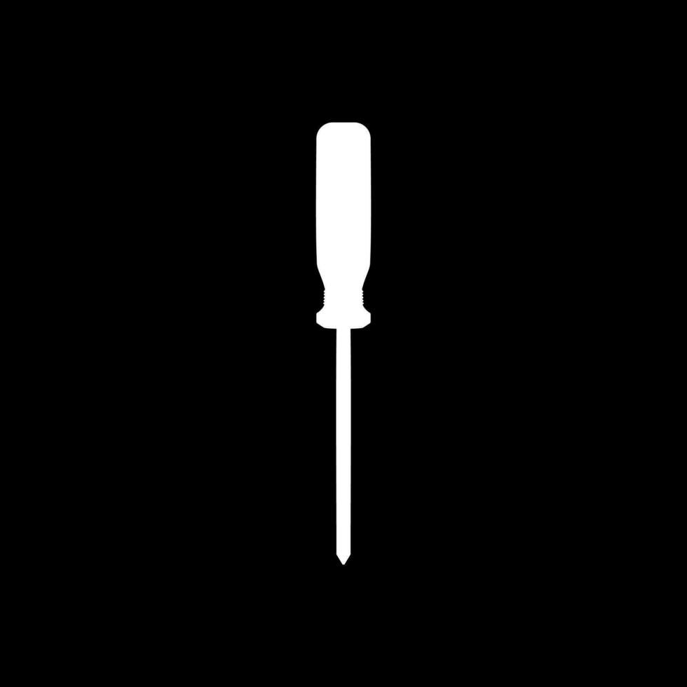 Plus or Positive Screwdriver Silhouette, Flat Style, can use for Art Illustration, Logo Gram, Pictogram, Website, Apps, or Graphic Design Element. Vector Illustration
