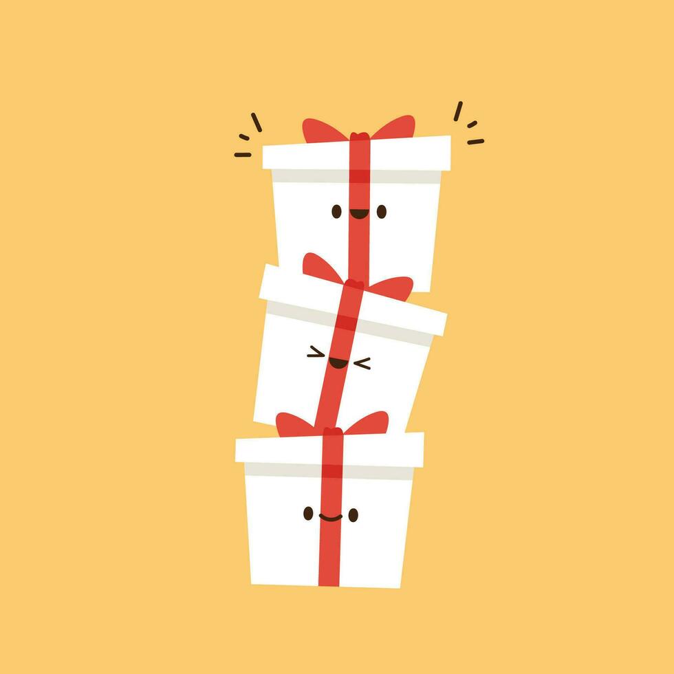 Gift box character design. Gift box vector. Red beer cup vector. Beer pong. vector