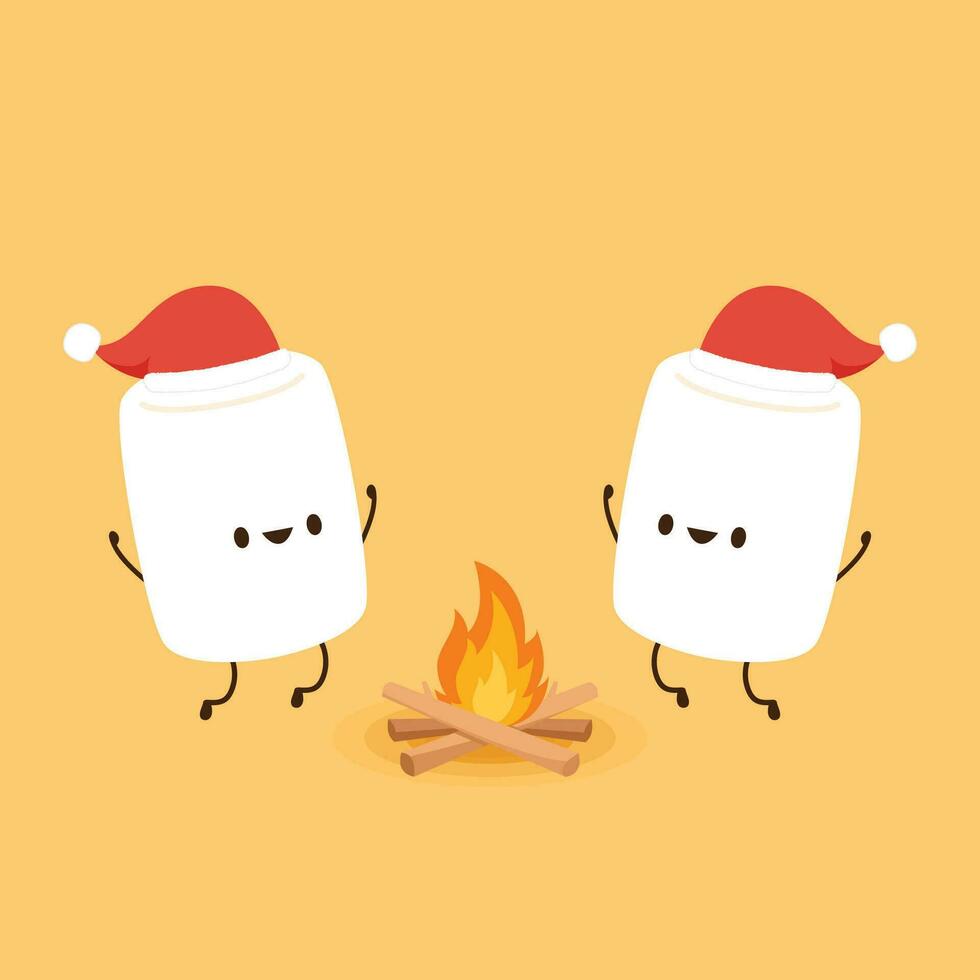 Marshmallow character. marshmallow vector. free space for text. vector