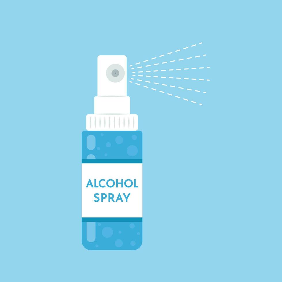 Spray Alcohol vector. Bottle alcohol spray. vector