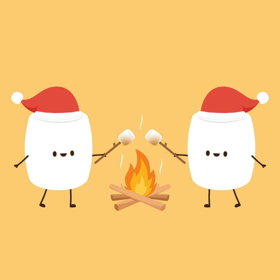 Marshmallow character. marshmallow vector. free space for text. vector