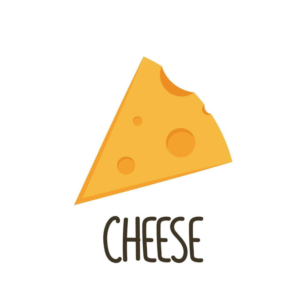 Cheese cartoon. Cheese vector isolated on white background.