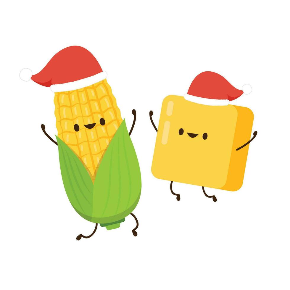 Corn vector. Corn character design. Corn on white background. vector