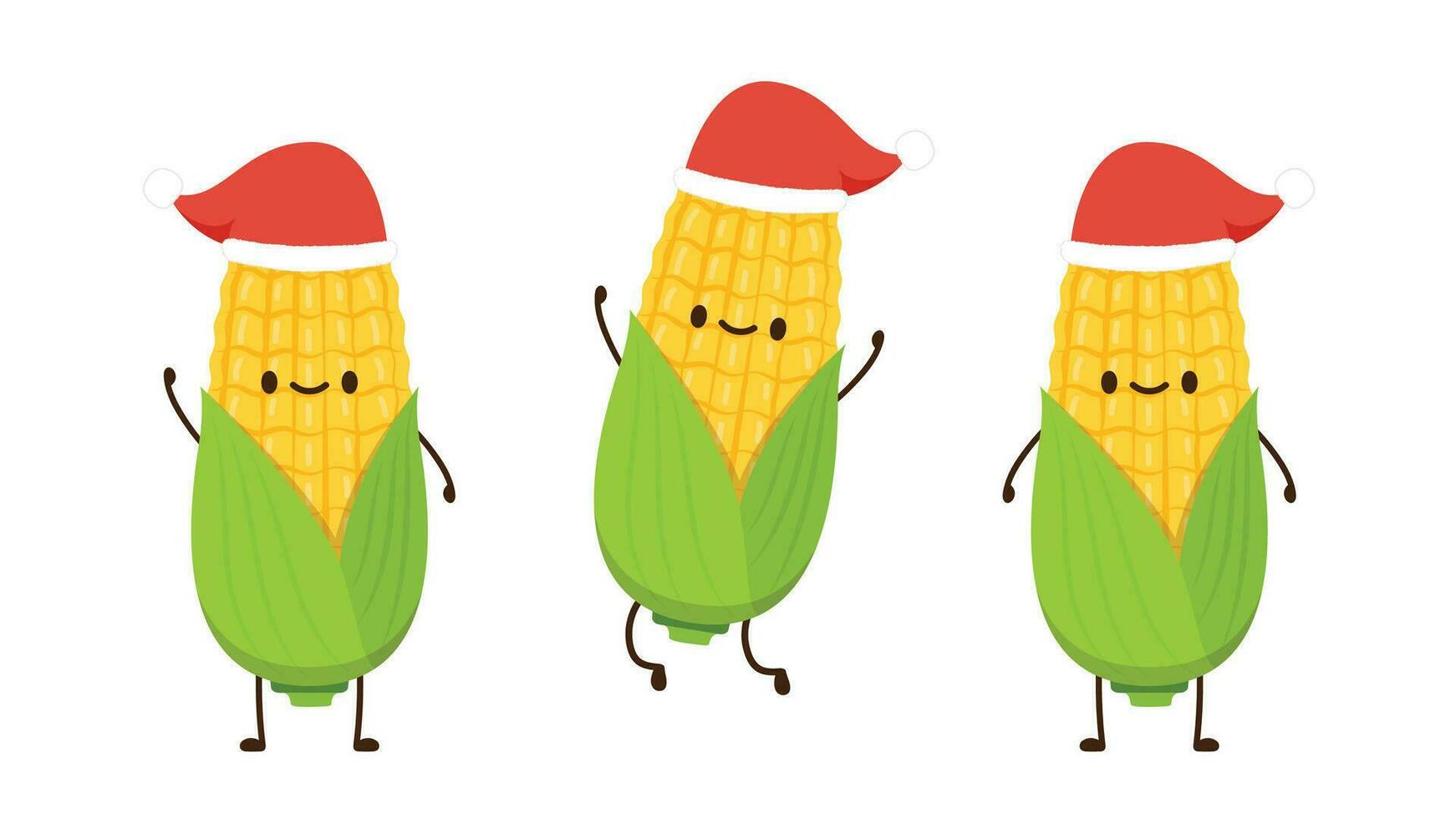 Corn vector. Corn character design. Corn on white background. vector